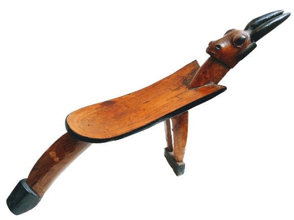 Vintage African Wooden Brown Natural Wood Antelope Squat Stool Chair Stand Display Foot Rest Plinth Seating circa 1960-70’s Vintage African Wooden Brown Natural Wood Antelope Squat Stool Chair Stand Display Foot Rest Plinth Seating circa 1960-70's