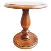 Vintage French Wooden Brown Natural Wood Small Side Table Stand Display Rest Plinth Prop Furniture Decor circa 1970-1980's