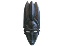 Vintage African Wooden Mask Hanging Wall Hanging Decor Carved Statue Carving Sculpture Wood Tribal Art Design c1980-90's