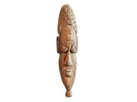 Vintage African Small Wooden Bust Mask Wall Decor Intricate Carved Statue Carving Sculpture Wood Tribal Art c1980-90's