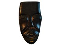 Vintage African Small Wooden Bust Mask Wall Decor Intricate Carved Statue Carving Sculpture Wood Tribal Art c1980-90's