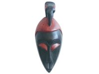 Vintage African Medium Wooden Bust Mask Wall Decor Intricate Carved Statue Carving Sculpture Wood Tribal Art c1970-80's