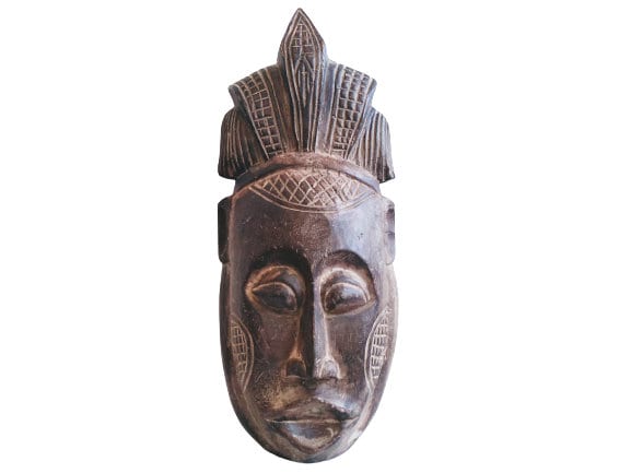 Vintage African Large Wooden Bust Mask Wall Decor Intricate Carved Statue Carving Sculpture Wood Tribal Art c1970-80’s Vintage African Large Wooden Bust Mask Wall Decor Intricate Carved Statue Carving Sculpture Wood Tribal Art c1970-80's