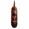 Vintage African Small Wooden Bust Mask Wall Decor Intricate Carved Statue Carving Sculpture Wood Tribal Art c1970-80's