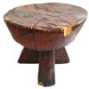 Vintage African Arabian Bedouin Desert Wooden Wood Small Milking Stool Chair Stand Display Foot Rest Plinth Seating c1970's