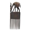 Vintage African Antelope Wood Hair Comb Hair Afro Pick Figurine Primitive Sculpture Carving Tribal Art Decor c1960-70's