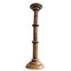Vintage French Plinth Screw Style Stand Wood Wooden Heavy High Tall Ornament Pot Display Rest Design c1970-80's