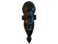 Vintage African Small Wooden Bust Mask Wall Decor Intricate Carved Statue Carving Sculpture Wood Tribal Art c1980-90's