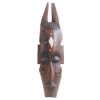 Vintage African Small Wooden Bust Mask Wall Decor Intricate Carved Statue Carving Sculpture Wood Tribal Art c1970-80's