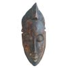 Vintage African Small Wooden Bust Mask Wall Decor Intricate Carved Statue Carving Sculpture Wood Tribal Art c1960-70's