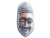 Vintage African Medium Wooden Bust Mask Wall Decor Intricate Carved Statue Carving Sculpture Wood Tribal Art c1960-70's