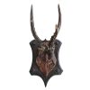 Antique French Deer Stag Large Antlers Antler Hunting Trophy Wall Hanging Display Decor Taxidermy Hunting Lodge c1910s