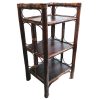 Vintage Chinese Wooden Brown Natural Wood Small Shelf Shelving Wall Stand Display Plinth Prop circa 1960-1970's