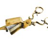 Antique French Brass Metal Gold Candle Snuffer Snuff Extinguisher Putter Outer Scissors Decor c1910-20's
