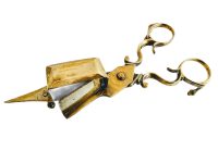 Antique French Brass Metal Gold Candle Snuffer Snuff Extinguisher Putter Outer Scissors Decor c1910-20’s Antique French Brass Metal Gold Candle Snuffer Snuff Extinguisher Putter Outer Scissors Decor c1910-20's