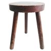 Vintage French Wooden Brown Natural Wood Small Milking Stand Display Rest Plinth Stool Chair Seating Prop c1970-1980's