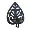 Vintage French Metal Wall Mounted Candle Stick Holders Sconces Light Display Lighting Candlestick Stand circa 1980-90's