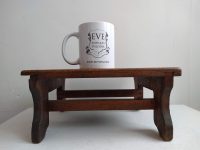 Alternative view of Vintage French Broken Repaired Wood Small Plinth Stool Chair Stand Display Rest Seating Table Tabouret Prop c1930-1950's