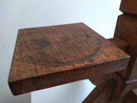 Alternative view of Vintage French Tall High Large Heavy Wooden Brown Natural Wood Flower Pot Ornament Stand Display Rest Plinth Prop c1960-70's