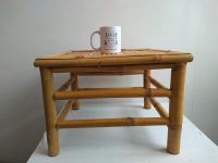 Alternative view of Vintage Asian Stand Bamboo Plant Pot Display Plinth Flower Temple Offering Small Table Canework Cane circa 1980-90's