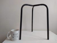 Alternative view of Vintage French Black Metal Stool Legs Small Chair Seat Table Stand Display Industrial Look MULTIPLES AVAILABLE c1970-80's