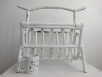 Alternative view of Vintage French Wooden Pole Large Magazine Rack Stand Container Document Living Room TV Furniture Conservatory c1970-80's