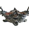 Antique French Jardiniere Jardinière Silver Metal Small Planter With Copper Dish Decorative Ornament Plant Pot c1900's