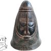 Vintage African Wooden Mask Hat Cap Outfit Topper Decor Carved Statue Carving Sculpture Wood Tribal Art Prop c1960-70's