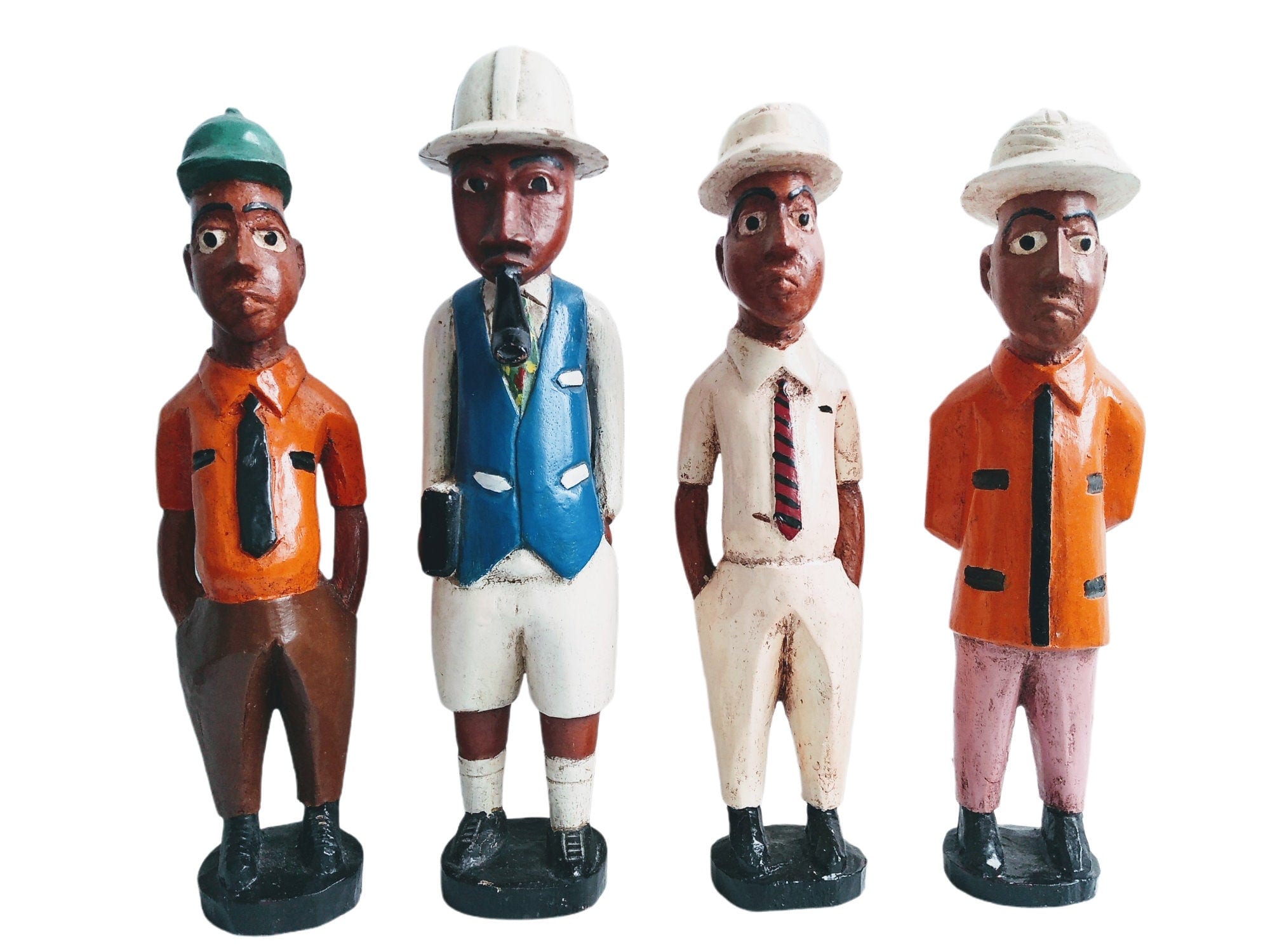 Vintage African Man Workman Tradesman Statue Figurine Male Carving Sculpture Wooden Primitive Tribal Art c1970-80’s Vintage African Man Workman Tradesman Statue Figurine Male Carving Sculpture Wooden Primitive Tribal Art c1970-80's