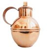 Vintage French Small Copper Coloured Coated Metal Rustic Water Milk Jug Pitcher Watering Can Vase Pot circa 1980-90's