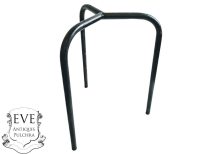 Vintage French Black Metal Stool Legs Small Chair Seat Table Stand Display Industrial Look MULTIPLES AVAILABLE c1970-80's