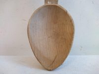 Alternative view of Vintage Norwegian Primitive Hand Carved Wood Wooden Large Decorative Spoon Cutlery Wall Kitchen Decor Display c1990's