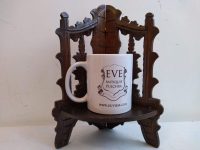 Alternative view of Vintage French Small Corner Shelf Plinth Stand Dark Wooden Wood Support Display Decor Finishing Presentation circa 1940-50's