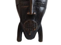 Alternative view of Vintage African Wooden Bust Mask Wall Decor Ornately Carved Statue Carving Sculpture Wood Traditional Tribal Art c1980-90's