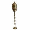 Vintage Algerian Moroccan Tunisian Brass Tall Large Standing Lamp Electric Boho Islamic Decor Design c1970-80's
