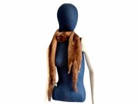 Vintage Fur Taxidermy Brown Scarf circa 1970's