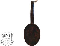 Vintage French Primitive Hand Carved Wood Wooden Large Decorative Spoon Pair Cutlery Wall Kitchen Decor Display c1920-40's