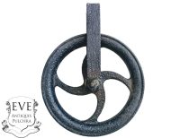 Antique French Wheel Pulley Large Well Barn Industrial Agricultural Farm Commercial Shop Pull Decor Functional c1910-30's