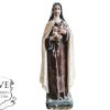 Vintage French Saint Therese Plaster Ornament Statue Icon Display Catholic Church Chapel Religious Symbol circa 1940-50's