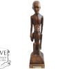 Vintage German Art Sculpture Arbeit Macht Frei Holocaust Memorium Wooden Wood Artwork Carved Statue Carving c1970-80's