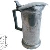 Antique French Heavy Pewter Demi Liter Beer Ale Cider Traditional Bar Serving Jug Pitcher Display Traditional France c1806