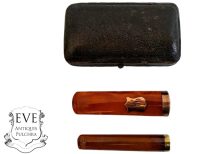 Vintage French Cigarillo Cigarette Cigar Holders Mouthpieces Cigarettes Smoking Tobacciana Accessory Costume Prop c1950's