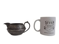 Alternative view of Antique English Small Pewter Serving Jug Pitcher Display Traditional British Cream Milk Dressings Ornament Display c1910-20's