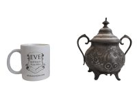 Alternative view of Vintage French Trophy Cup Style Sugar Pot With Lid Bowl Pot Catch-All Display Traditional France Decor Serving Nickel c1950's