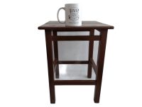 Alternative view of Vintage French Studio Stool Wood Wooden Small Chair Seat Table Stand Plinth Display Art Kitchen Industrial Workshop c1990's