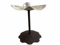 Alternative view of Vintage French Metal Tractor Seat Stool Chair Seat Industrial Agricultural Studio Office Style Rest Prop c1970-80's