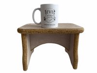 Alternative view of Vintage French Home Made Shaped Chip Board Stand Plinth Stool Bench Display Wooden Wood Chair Side Prop Plant Pot c1990's