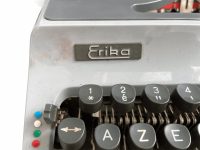 Alternative view of Vintage German MOD 41 Export to France Grey AZERTY Cased Typewriter Spares Repairs Office Decor Prop circa 1960-70's