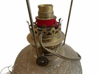 Alternative view of Vintage French Moroccan Brass Adapted Oil Paraffin Electric Lamp Light Lighting Display circa 1920-30's