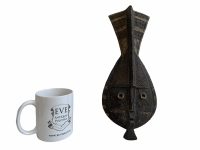 Alternative view of Vintage African Small Resin Bust Mask Wall Decor Tribal Art Ornament Display Theme Stone Like c1990's